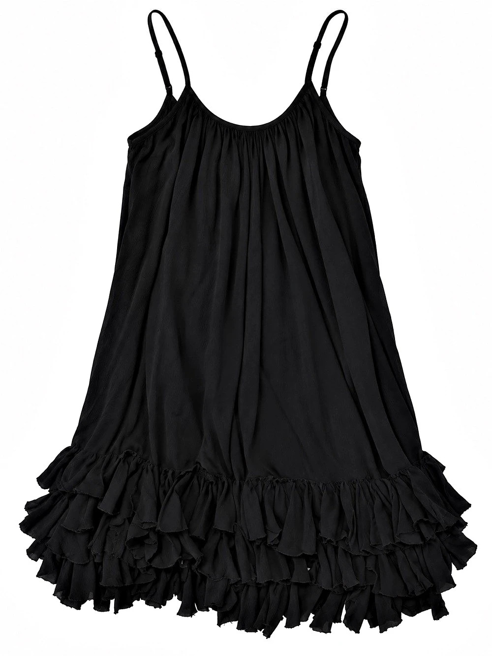 Elizabeth and James Black Ruffle Mini Dress Like New